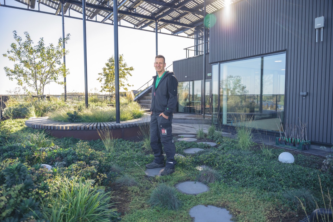 Gert Jansen en el jardín de Ginkel Groep